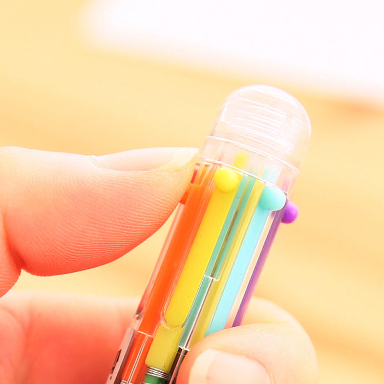 Random Cartoon Multicolor Plastic Multifunction Push Ballpoint Pen HMu001