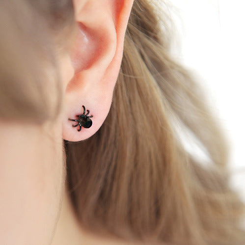 Alloy black spider earrings (Minimo de Compra 2) MYA-JiX052