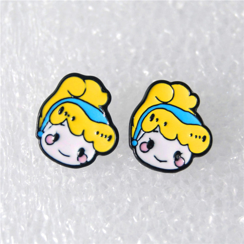 Earrings Alloy Cartoon Princess Frozen Minimo de compra 2 SYM003