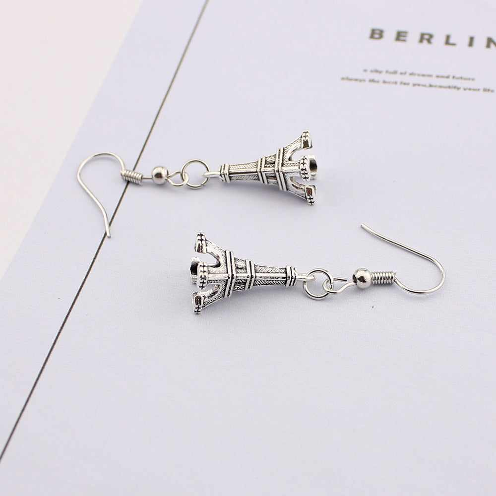 Alloy Love Paris Tower Earrings  (Minimo de Compra 2) MIC-ZuanL028