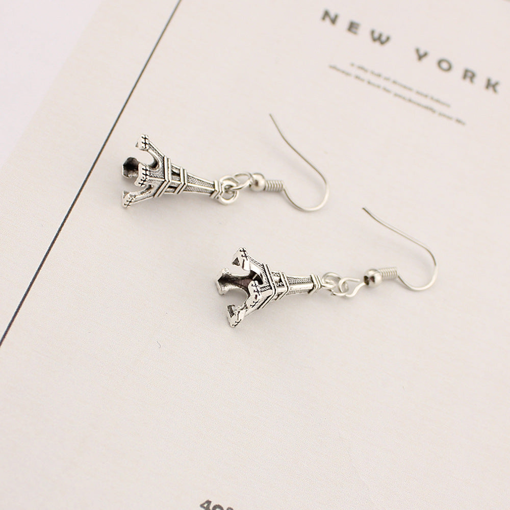 Alloy Love Paris Tower Earrings  (Minimo de Compra 2) MIC-ZuanL028