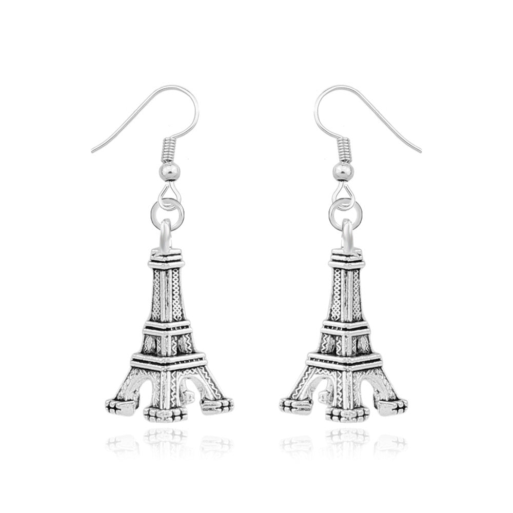 Alloy Love Paris Tower Earrings  (Minimo de Compra 2) MIC-ZuanL028