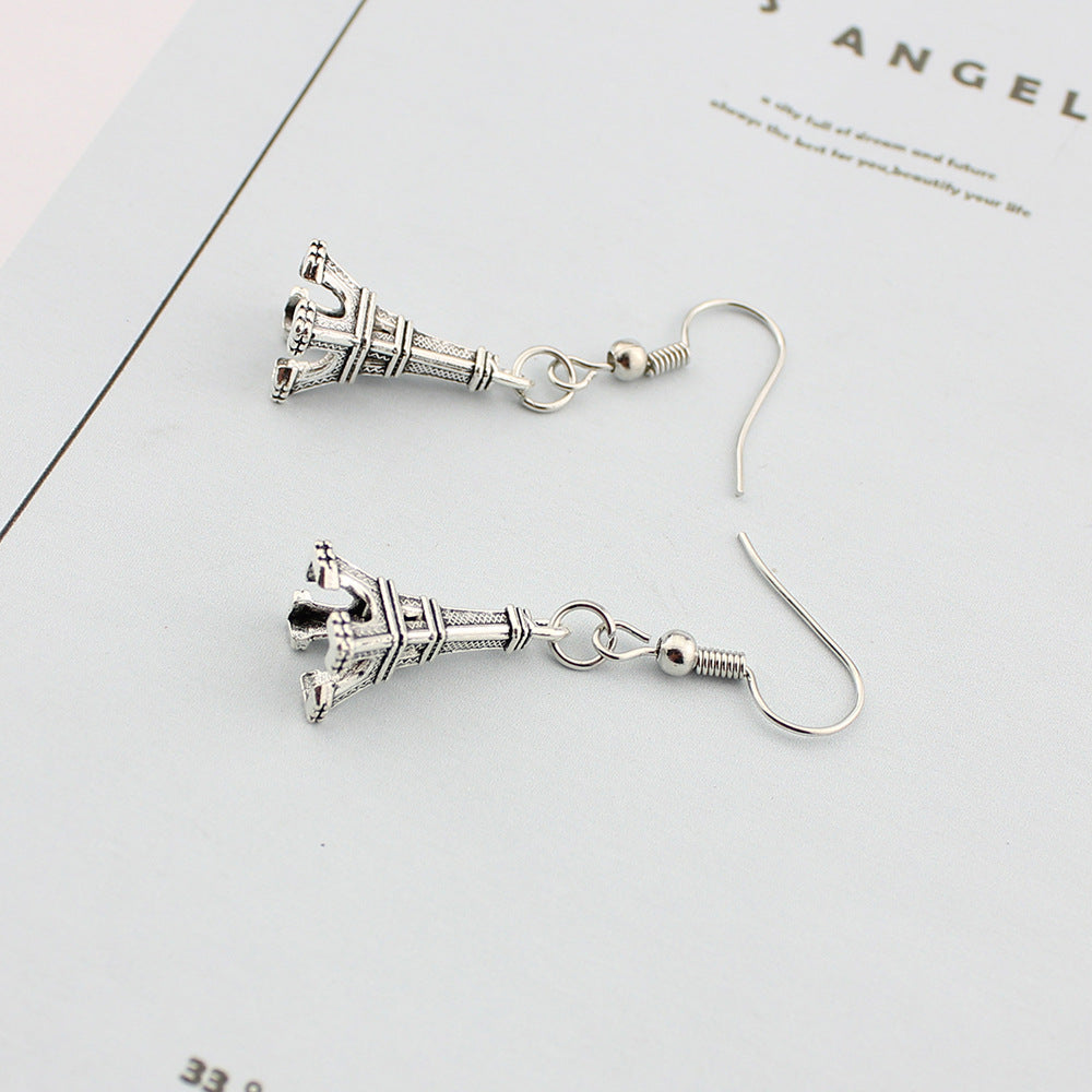 Alloy Love Paris Tower Earrings  (Minimo de Compra 2) MIC-ZuanL028