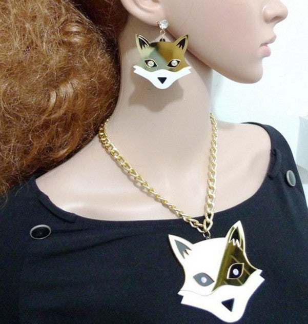 Acrylic Fox Earrings MYA-XueP054