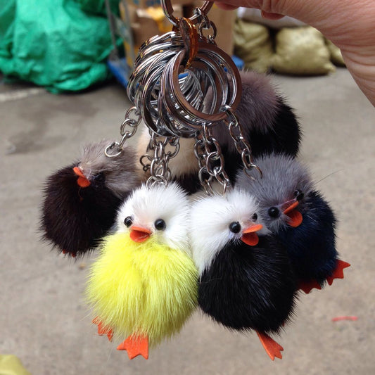 duck alloy imitation hair pendant keychain MIC-Zuge026