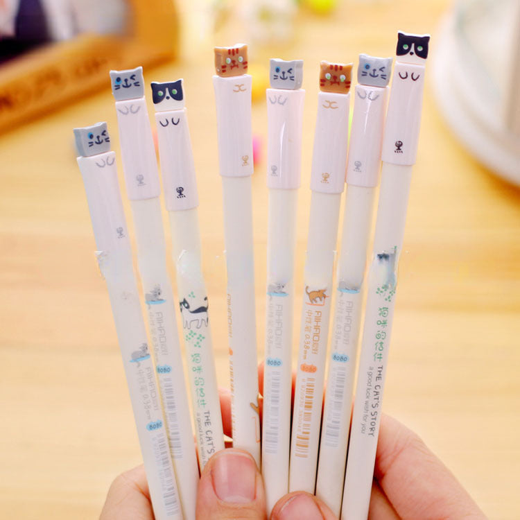 Ballpoint Pen Plastic Cute Cat Gel Pen JIAHAO001