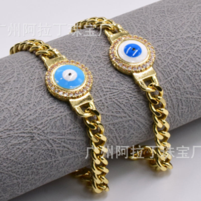 Bracelet Zircon Devil's Eye Zircon Bracelet INS Personality Simple ALD007