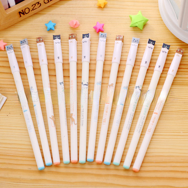 Ballpoint Pen Plastic Cute Cat Gel Pen JIAHAO001