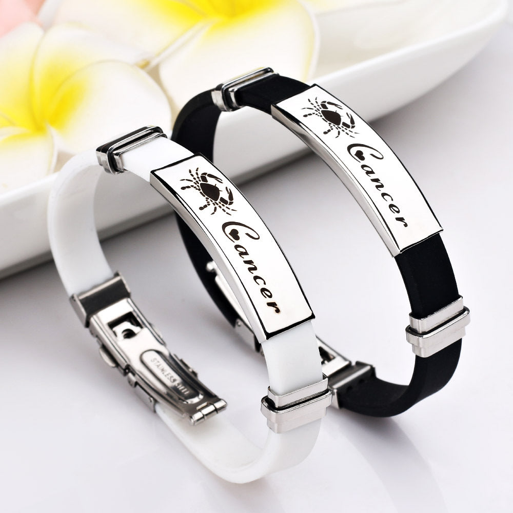 Bracelet Stainless Steel 12 Constellation Simple Minimo de compra 2 LiuJ008