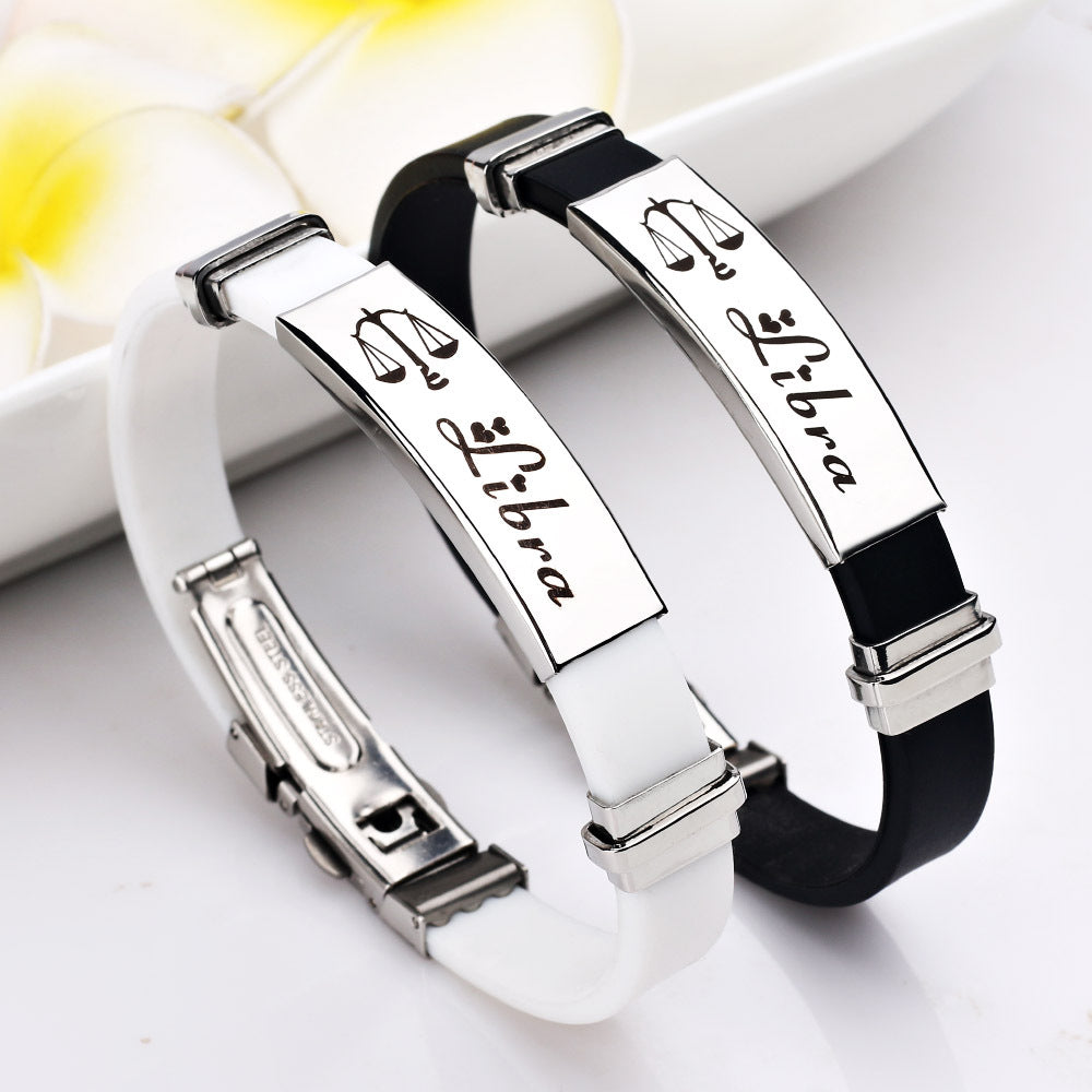 Bracelet Stainless Steel 12 Constellation Simple Minimo de compra 2 LiuJ008