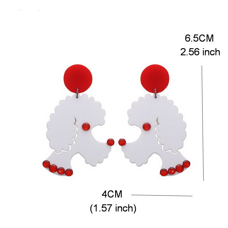 Acrylic cute VIP dog earrings MIC-NingD060