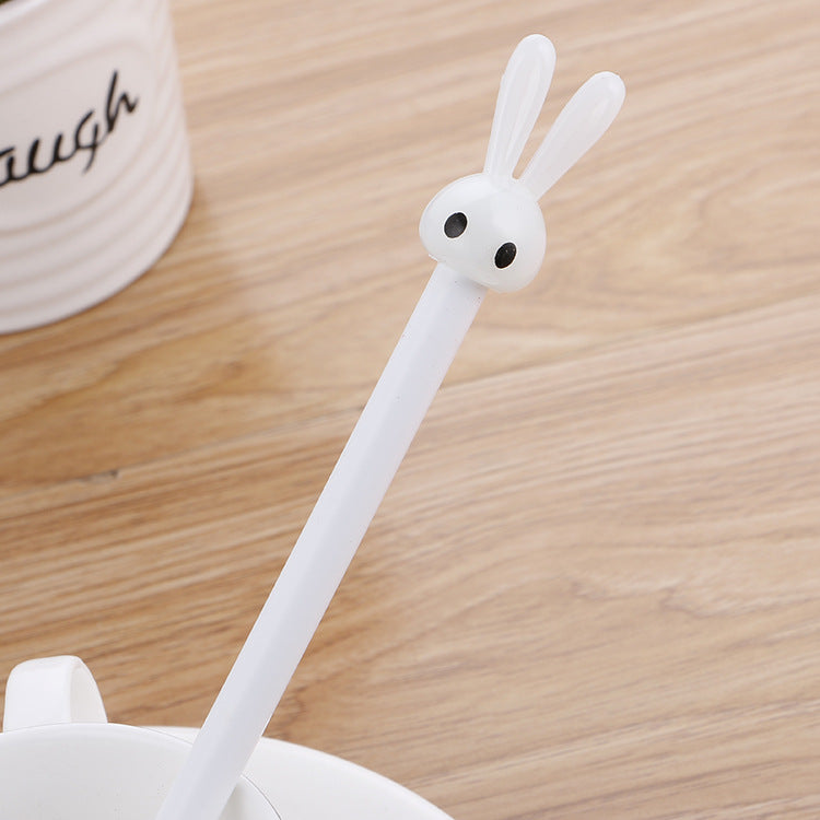 Ballpoint Pen Plastic Cute Long Ear Rabbit Gel Pen Liuj024