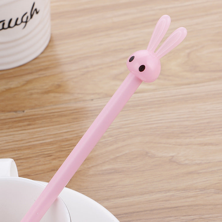 Ballpoint Pen Plastic Cute Long Ear Rabbit Gel Pen Liuj024