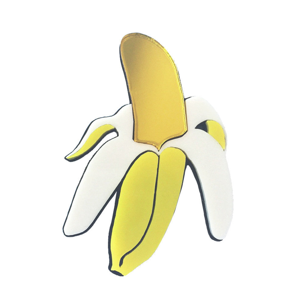 Acrylic banana exaggerated earrings MYA-XueP149