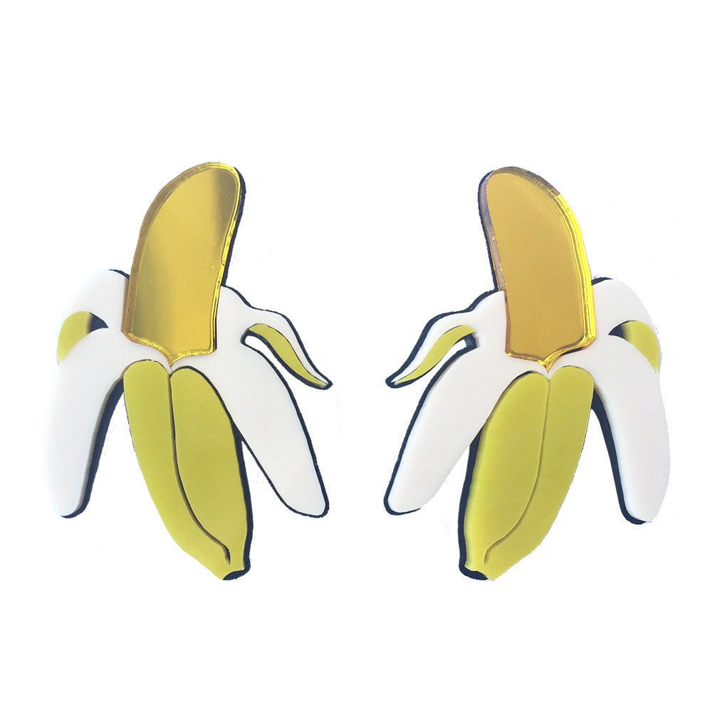 Acrylic banana exaggerated earrings MYA-XueP149