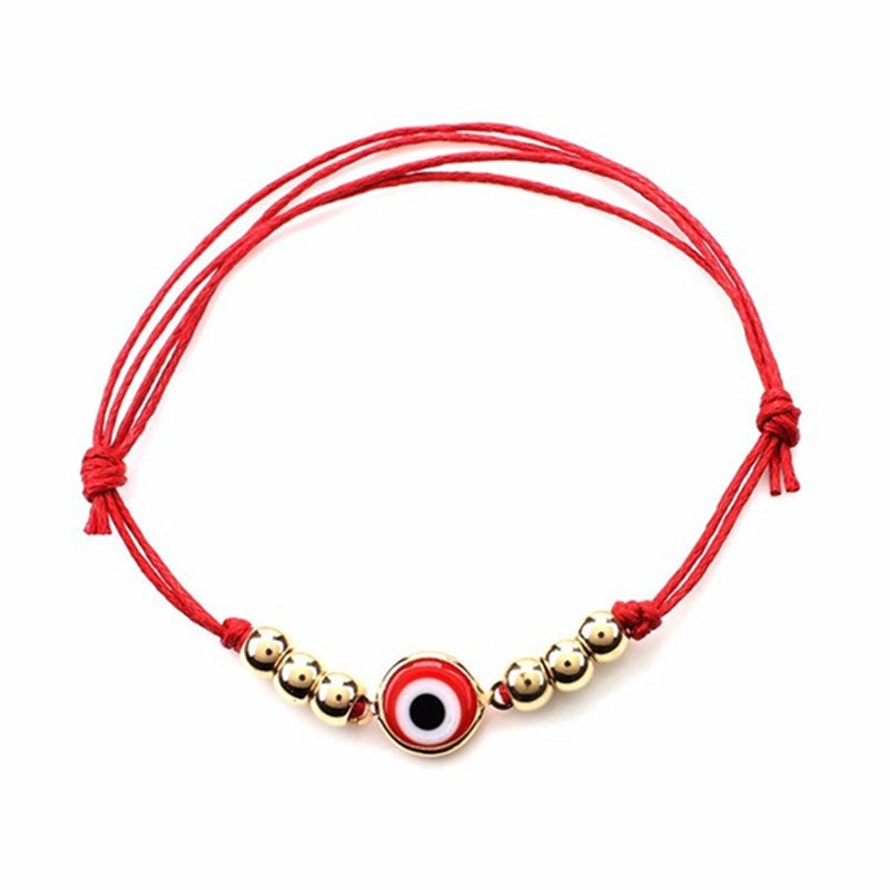 Copper Devil's Eye Braided Red Rope Bracelet  Minimo de compra 2 MIC-BaiD012