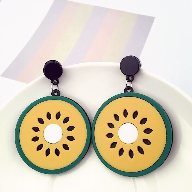 Alloy fruit lemon strawberry earrings MIC-MDD168