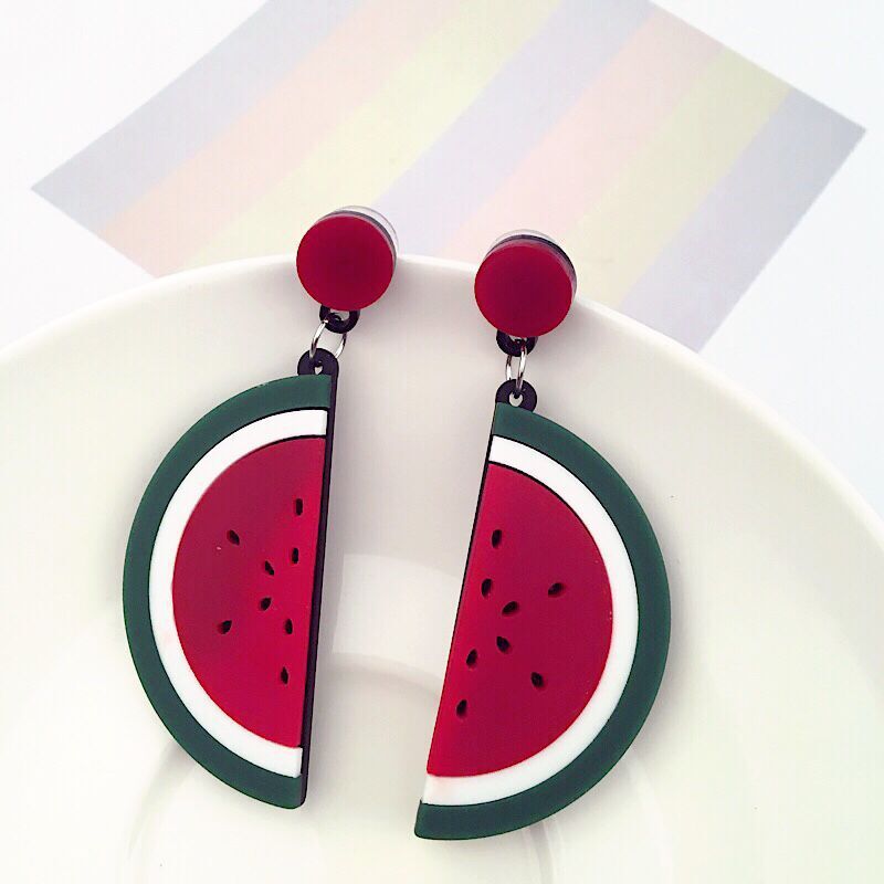 Alloy fruit lemon strawberry earrings MIC-MDD168