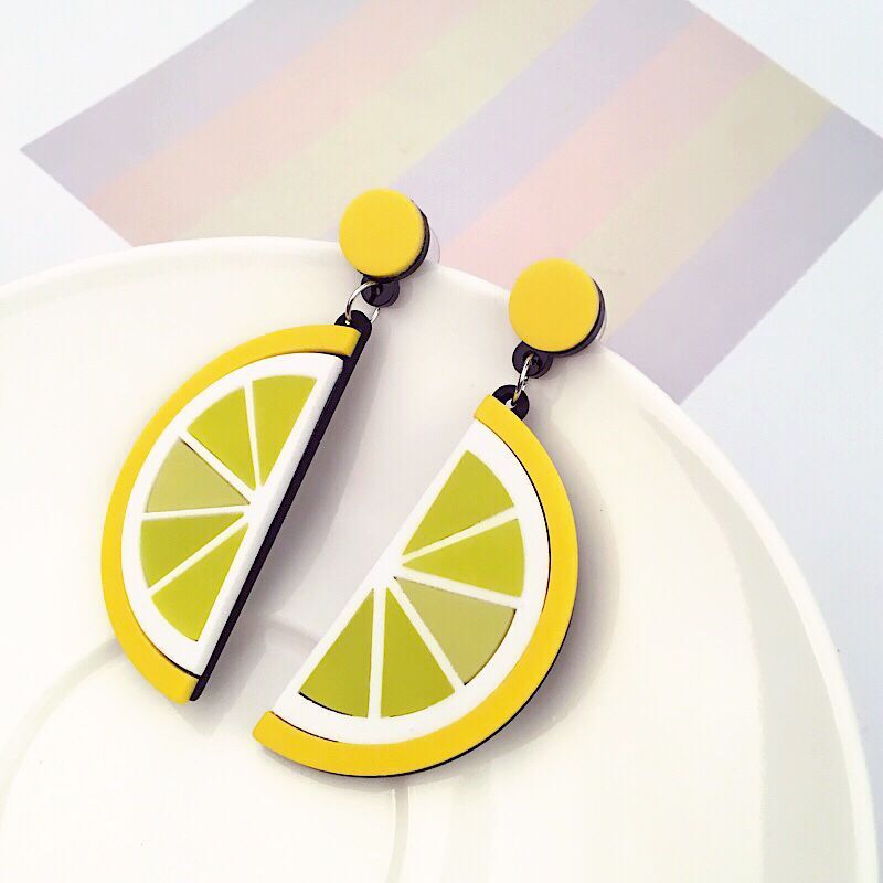 Alloy fruit lemon strawberry earrings MIC-MDD168