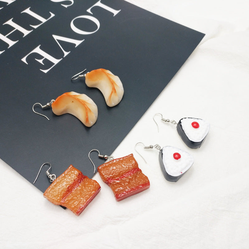 Alloy cartoon Braised pork belly earrings MIC-JiX034