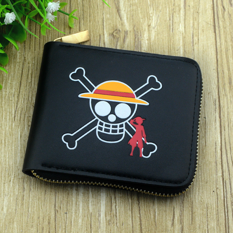 Cartoon Black Zip Around Wallet  (Minimo de compra 2）MIC-CSP002