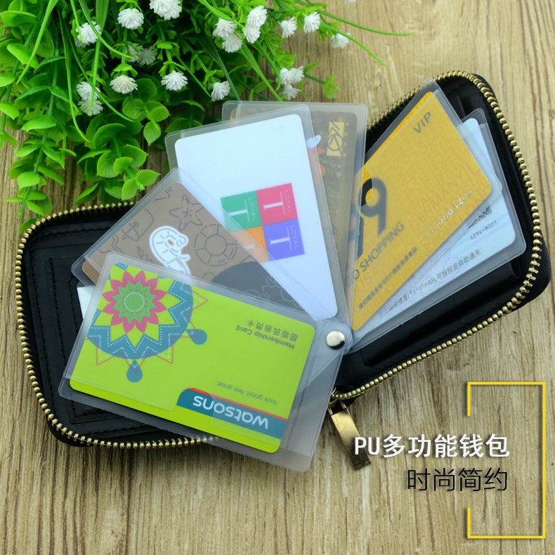 Cartoon Black Zip Around Wallet  (Minimo de compra 2）MIC-CSP001