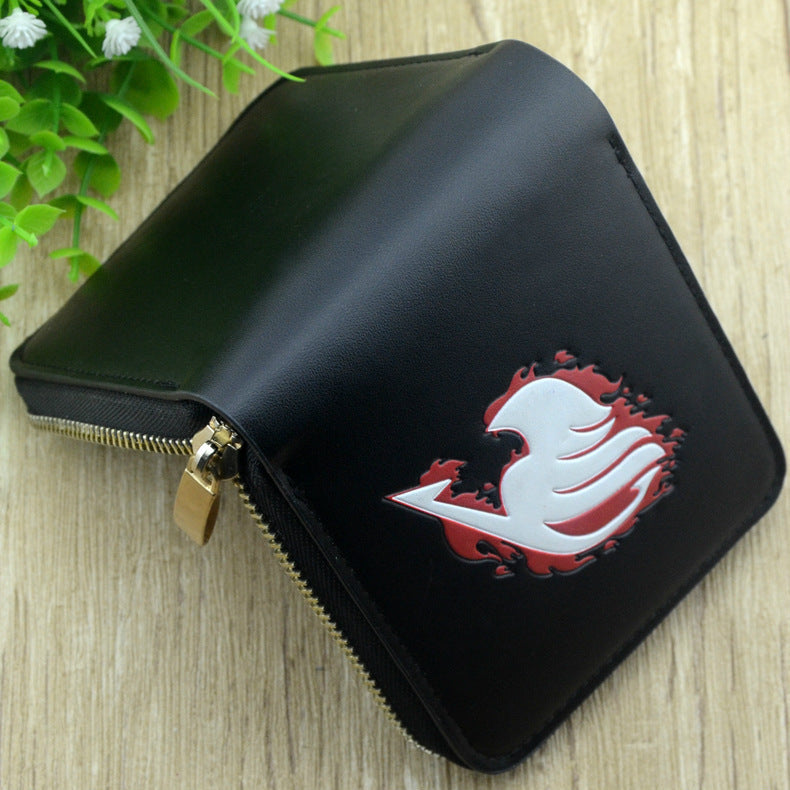 Cartoon Black Zip Around Wallet  (Minimo de compra 2）MIC-CSP001