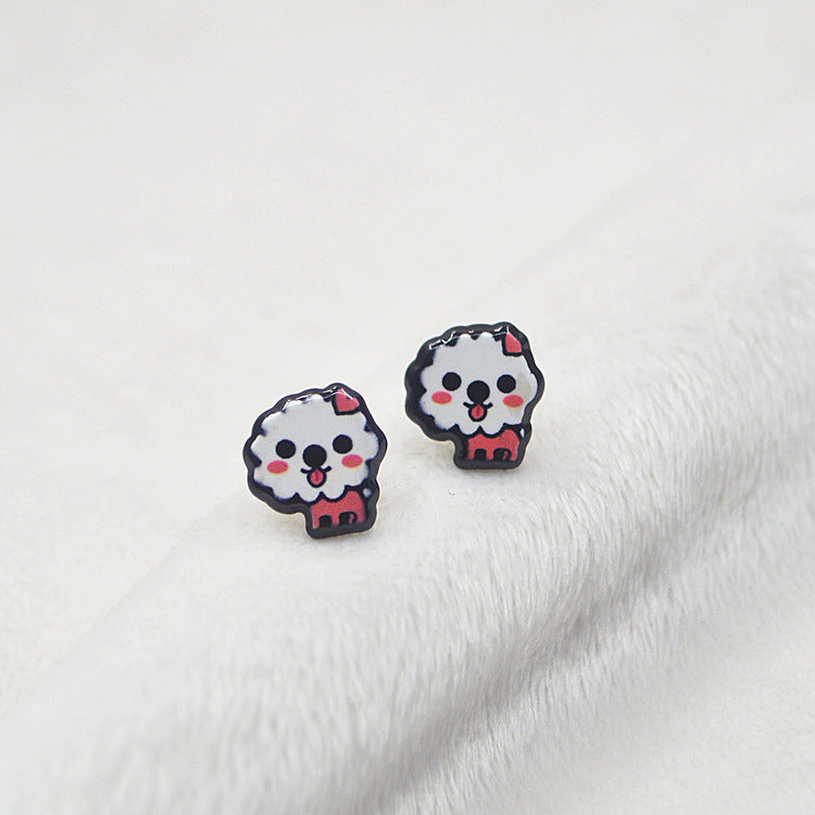 Acrylic sells cute rabbit earrings MYA-XieN030