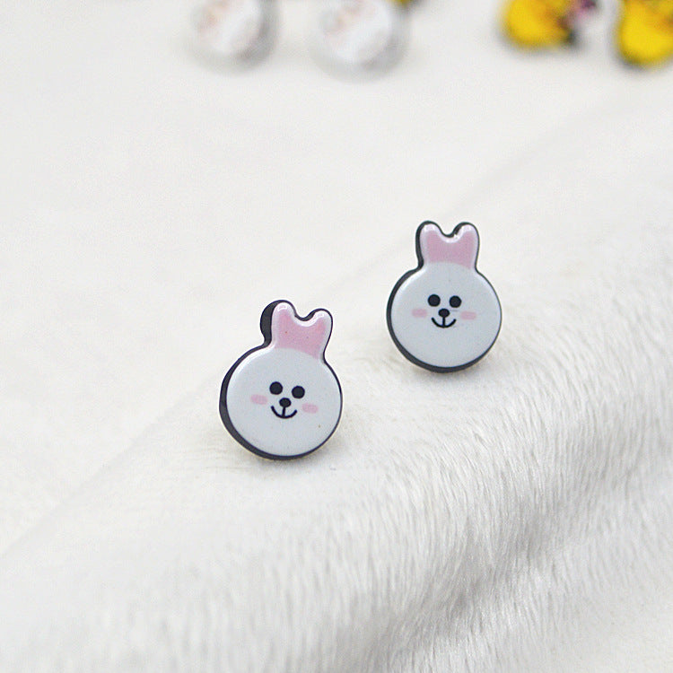 Acrylic sells cute rabbit earrings MYA-XieN030