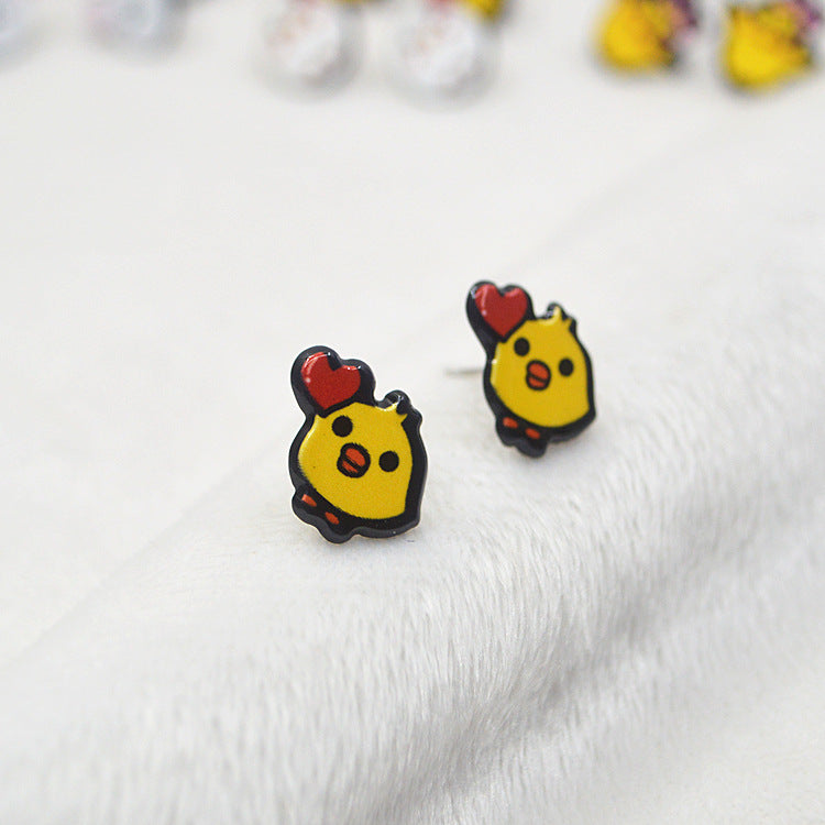 Acrylic sells cute rabbit earrings MYA-XieN030