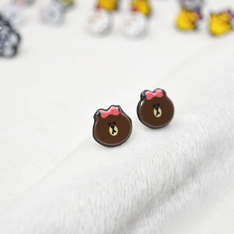 Acrylic sells cute rabbit earrings MYA-XieN030