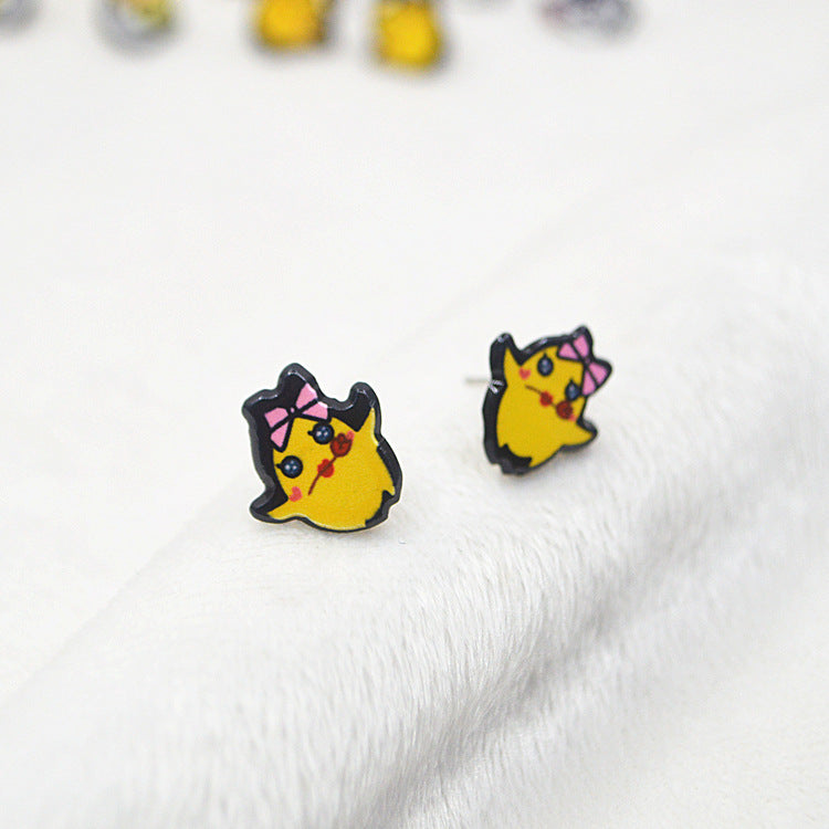 Acrylic sells cute rabbit earrings MYA-XieN030