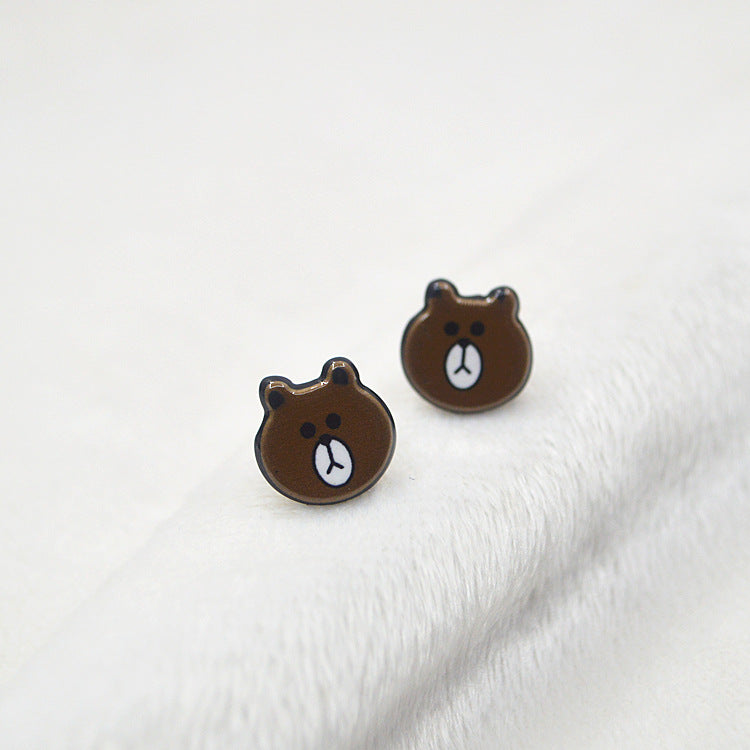 Acrylic sells cute rabbit earrings MYA-XieN030