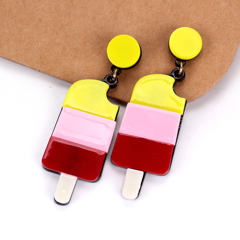 Acrylic New Candy Color Earrings (Minimo de Compra 2) MYA-CongD001