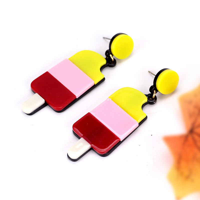 Acrylic New Candy Color Earrings (Minimo de Compra 2) MYA-CongD001