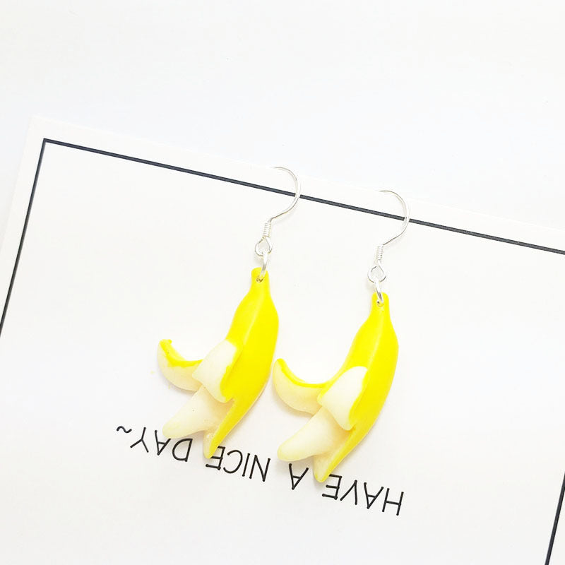 Alloy banana earrings MYA-JiX043