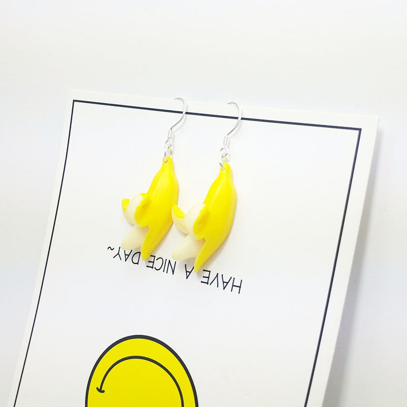 Alloy banana earrings MYA-JiX043