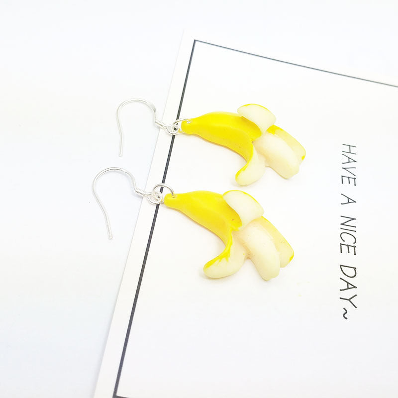 Alloy banana earrings MYA-JiX043