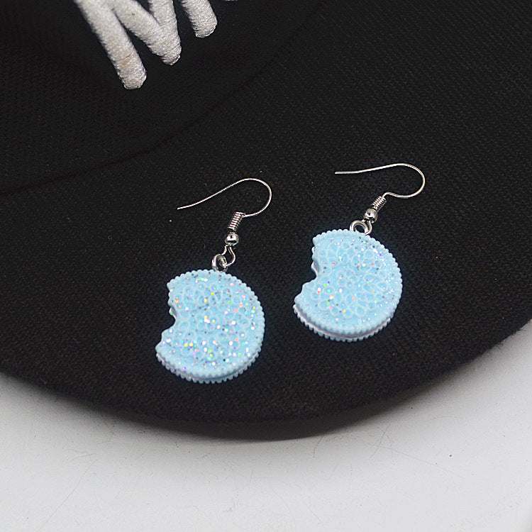 Acrylic sandwich biscuit earrings MIC-XieN029