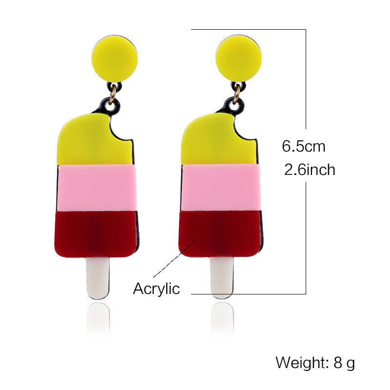 Acrylic New Candy Color Earrings (Minimo de Compra 2) MYA-CongD001