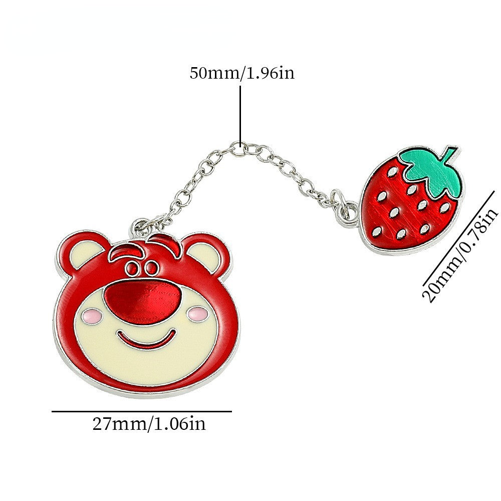 Alloy popular strawberry bear brooch (Minimo de compra 5) MIC-KeF004