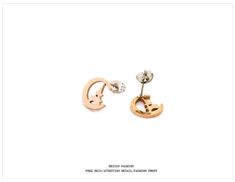 Alloy Love Paris Tower Earrings MIC-YouMeng001