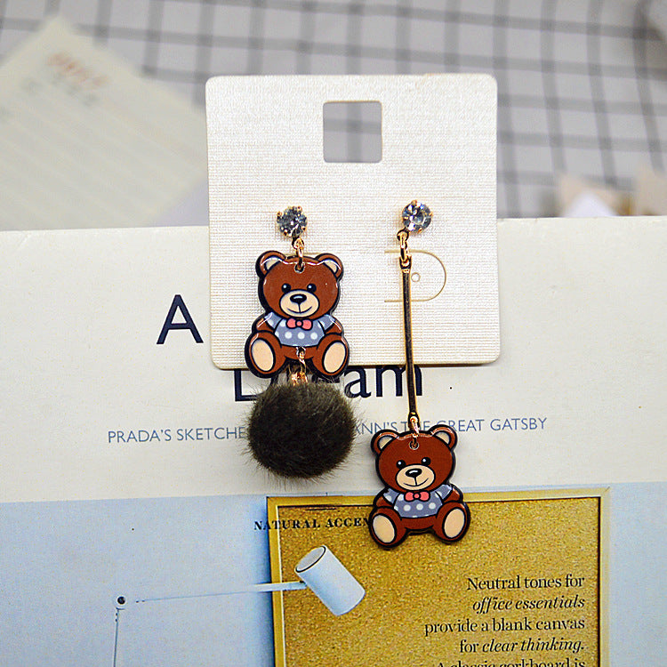 Acrylic Christmas animal bear earrings MYA-XieN028