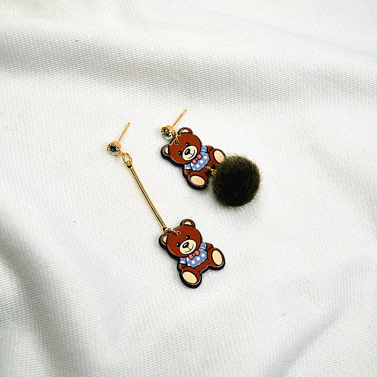 Acrylic Christmas animal bear earrings MYA-XieN028