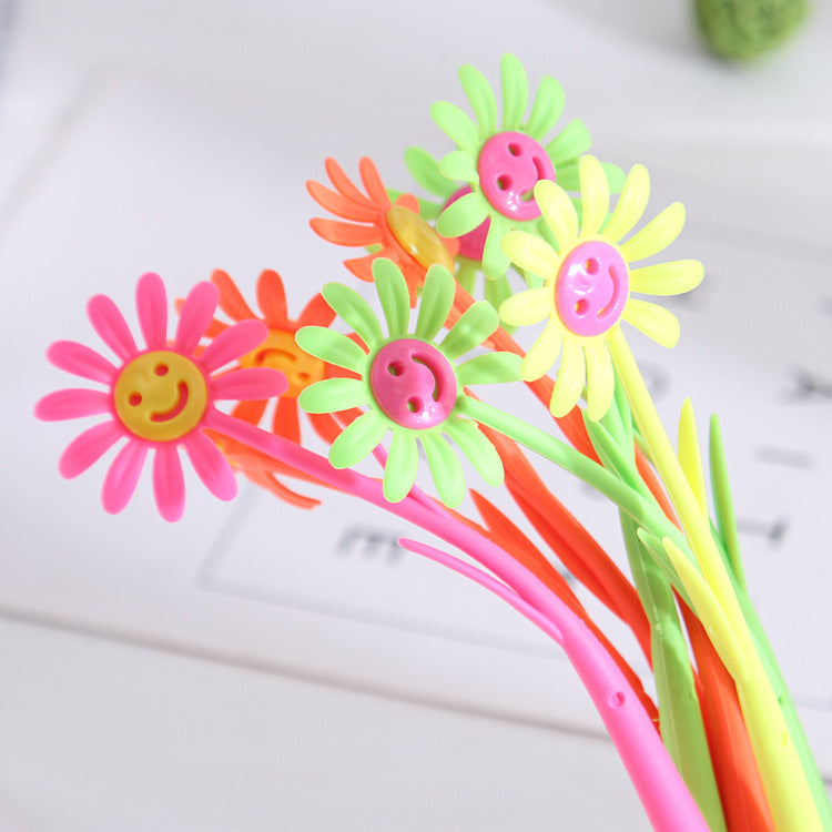 Ballpoint Pen Plastic Creative Cute Cartoon Simulation Flower Gel Pen CaiW005