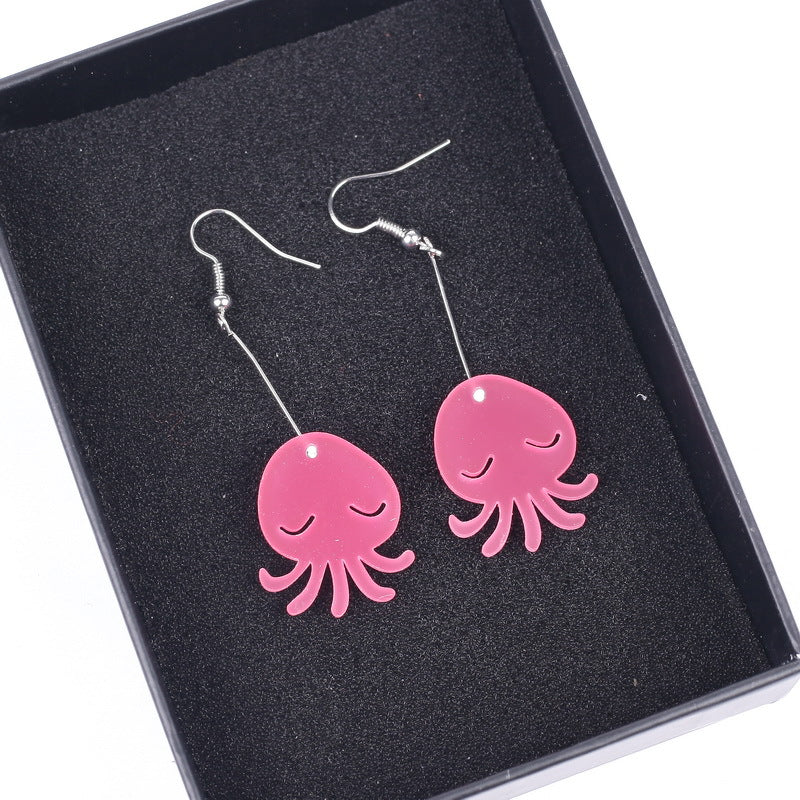 Acrylic Octopus Earrings MIC-NingD015