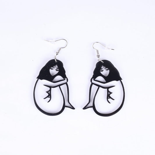 Acrylic girl earrings MYA-XueP050