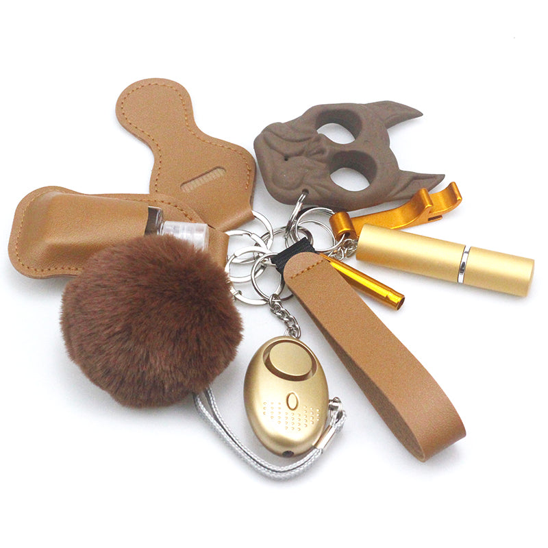 10 Pieces Leather Dog Head Leather Keychain Set MOQ≥2 ChaoH021