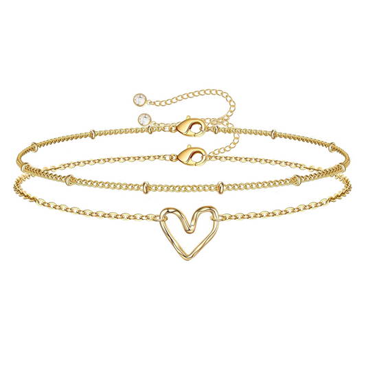 Love stainless steel collarbone gold-plated bracelet YunChuan007