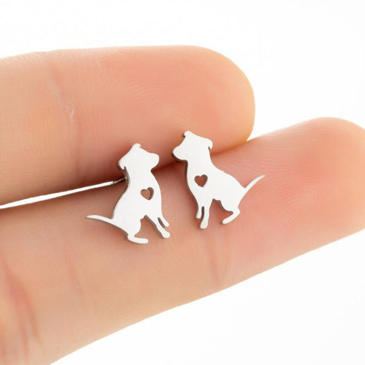 Dog Love Stainless Steel Earrings SS009